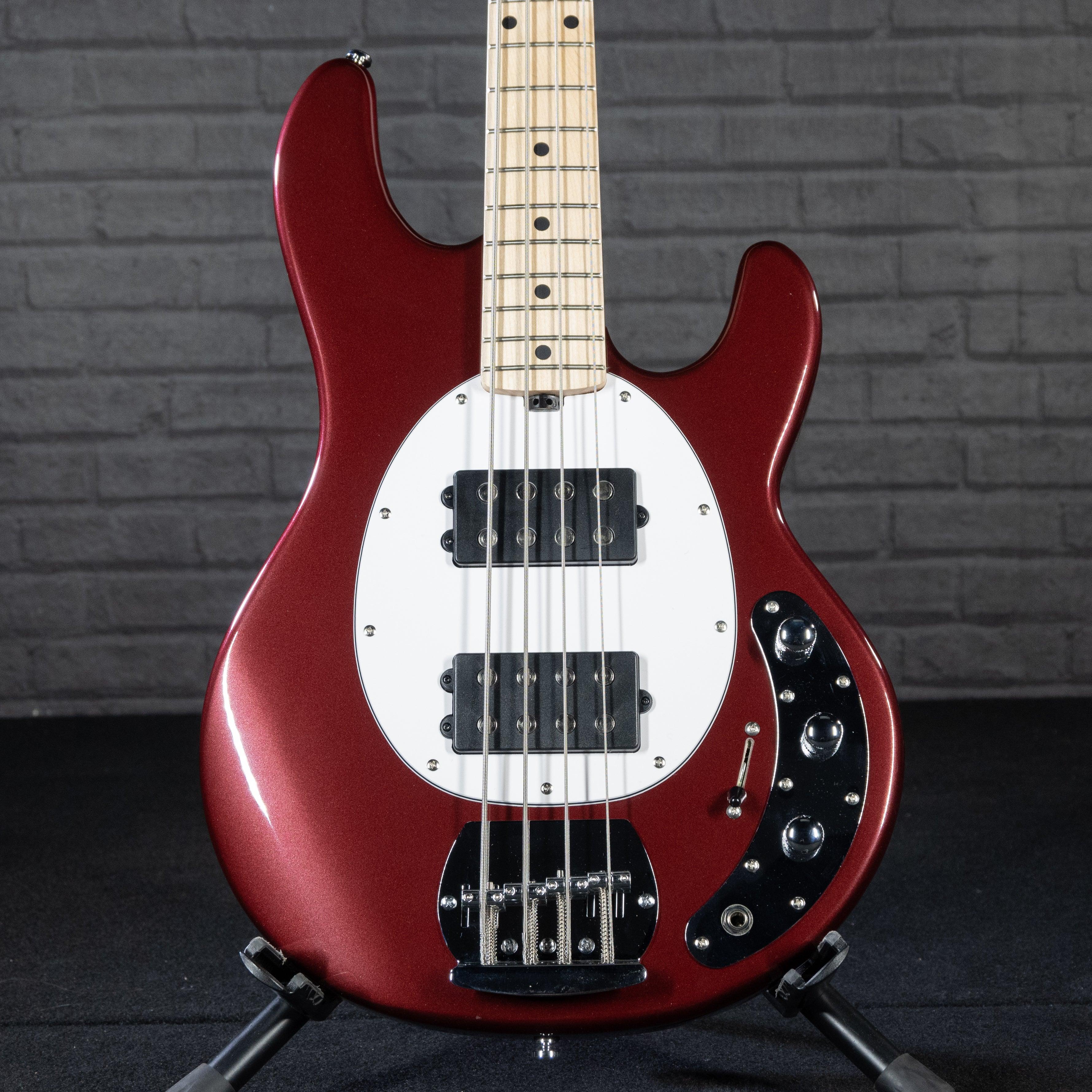 Sterling by Music Man StingRay RAY4HH Electric Bass Guitar (Candy Apple Red)