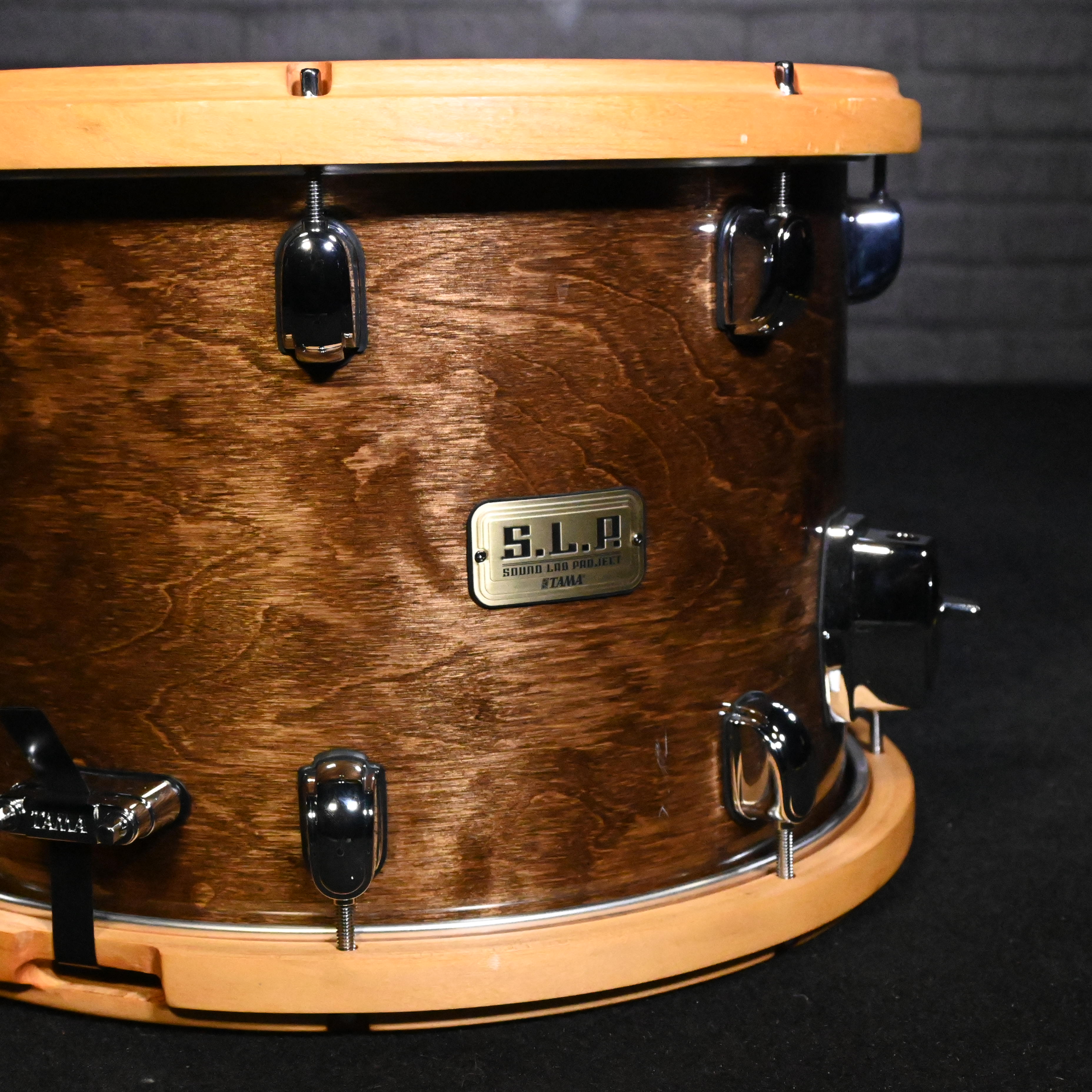 Tama S.L.P. 14 x 10 Duo Birch Snare Drum w/ Wood Hoops (Transparent Mocha) [PRE-OWNED]