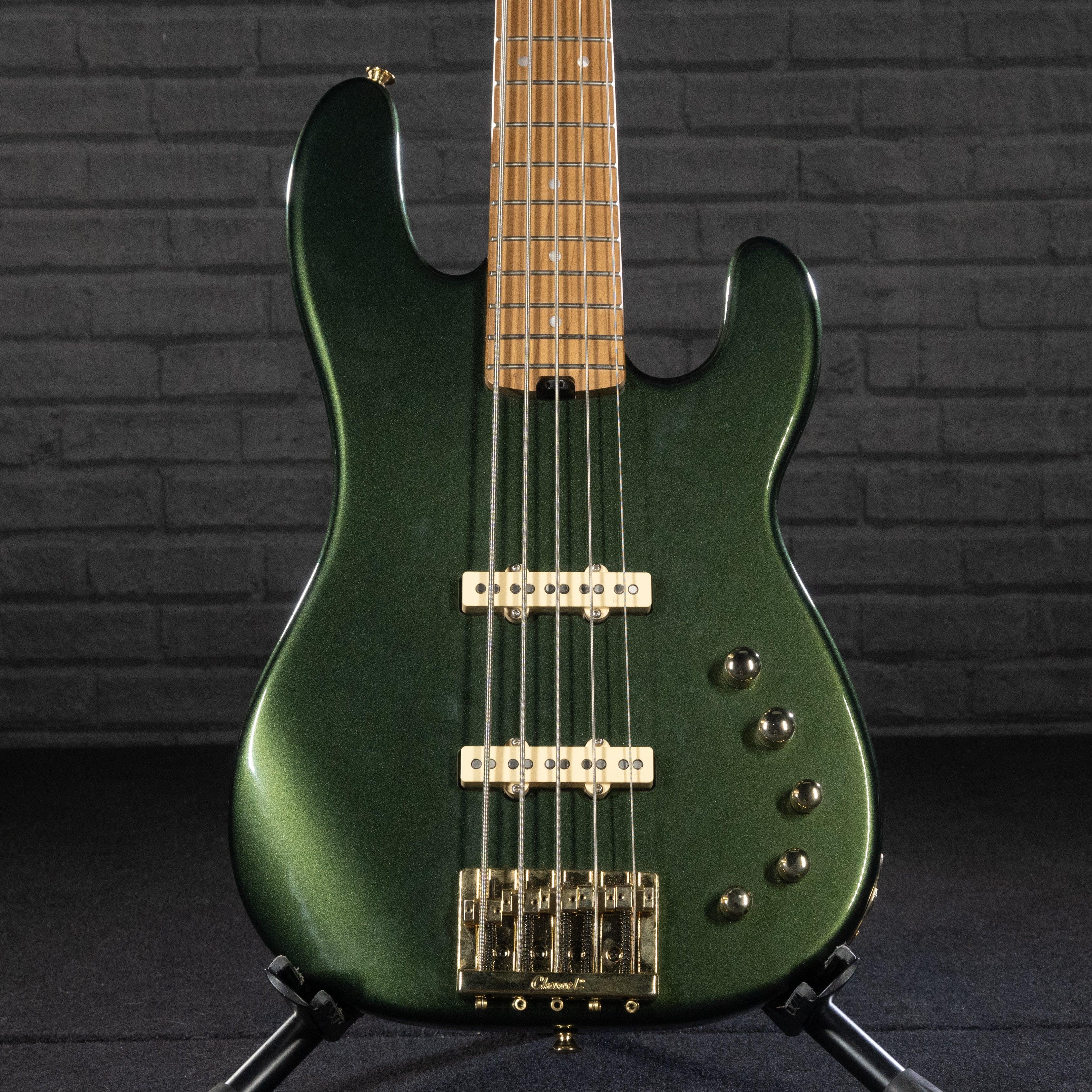 Charvel Pro-Mod San Dimas Bass JJ V 5-String Electric Bass (Lambo Green  Metallic) USED