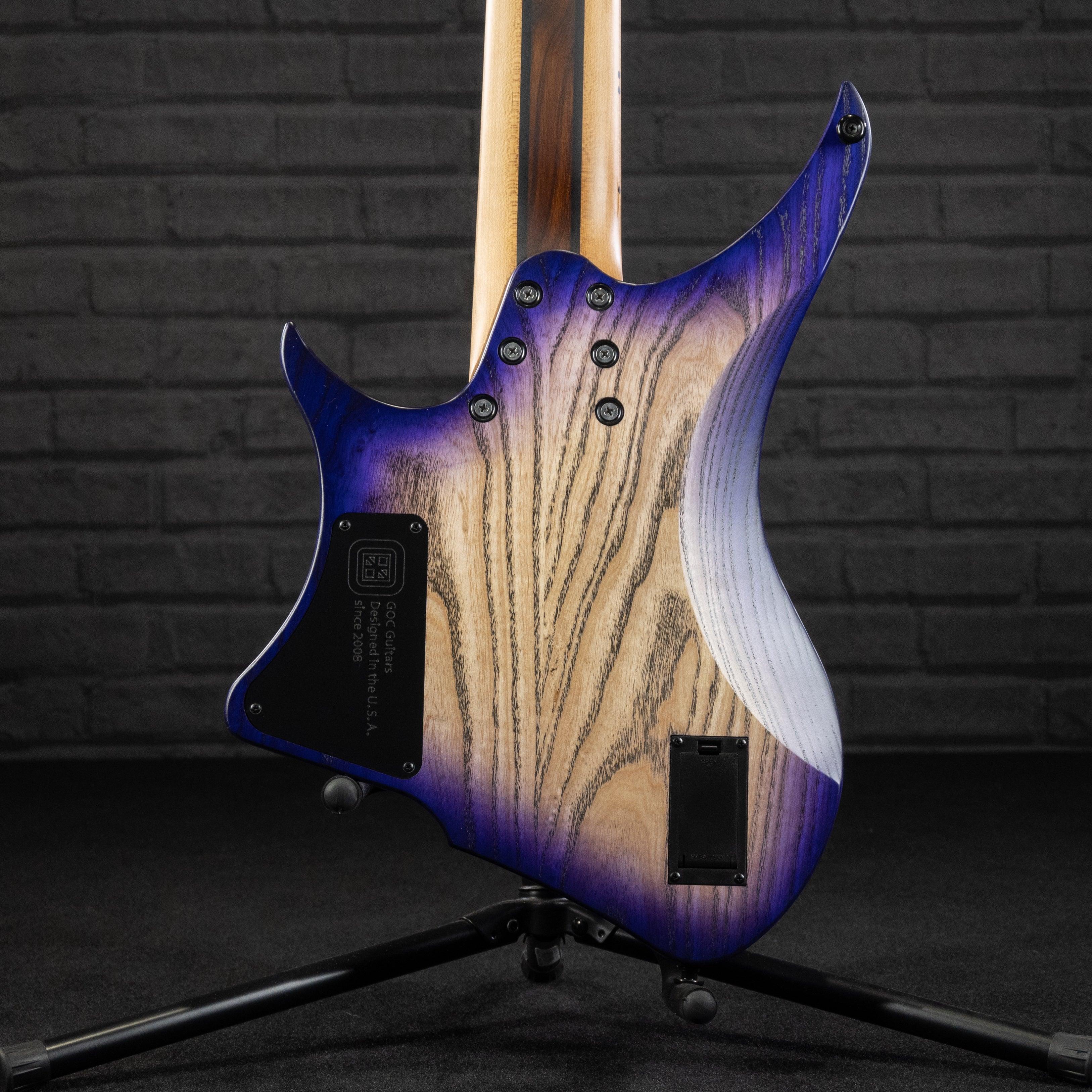 GOC E Series Materia 8 Headless 8-String(Purple Burl Burst)