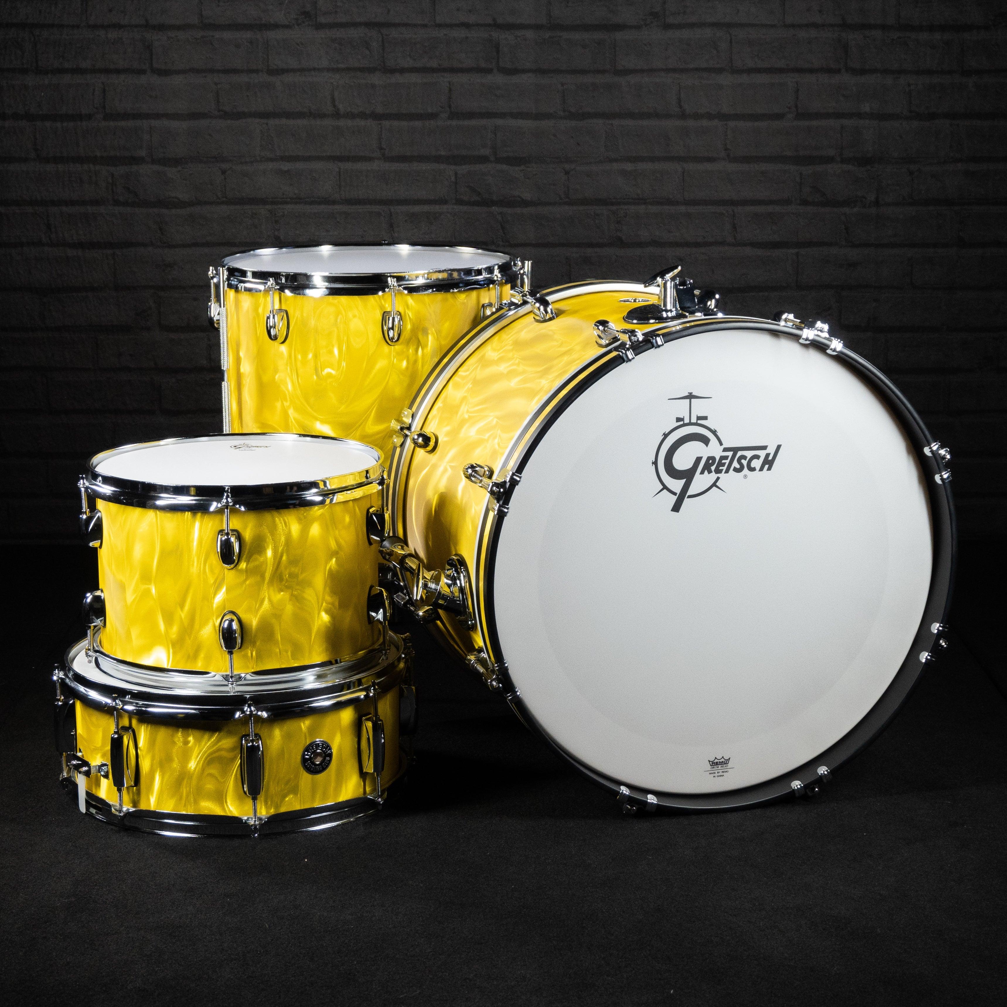 Gretsch Drums Catalina Club CT1-J404 4-Piece Drum Kit (Yellow Satin Fl