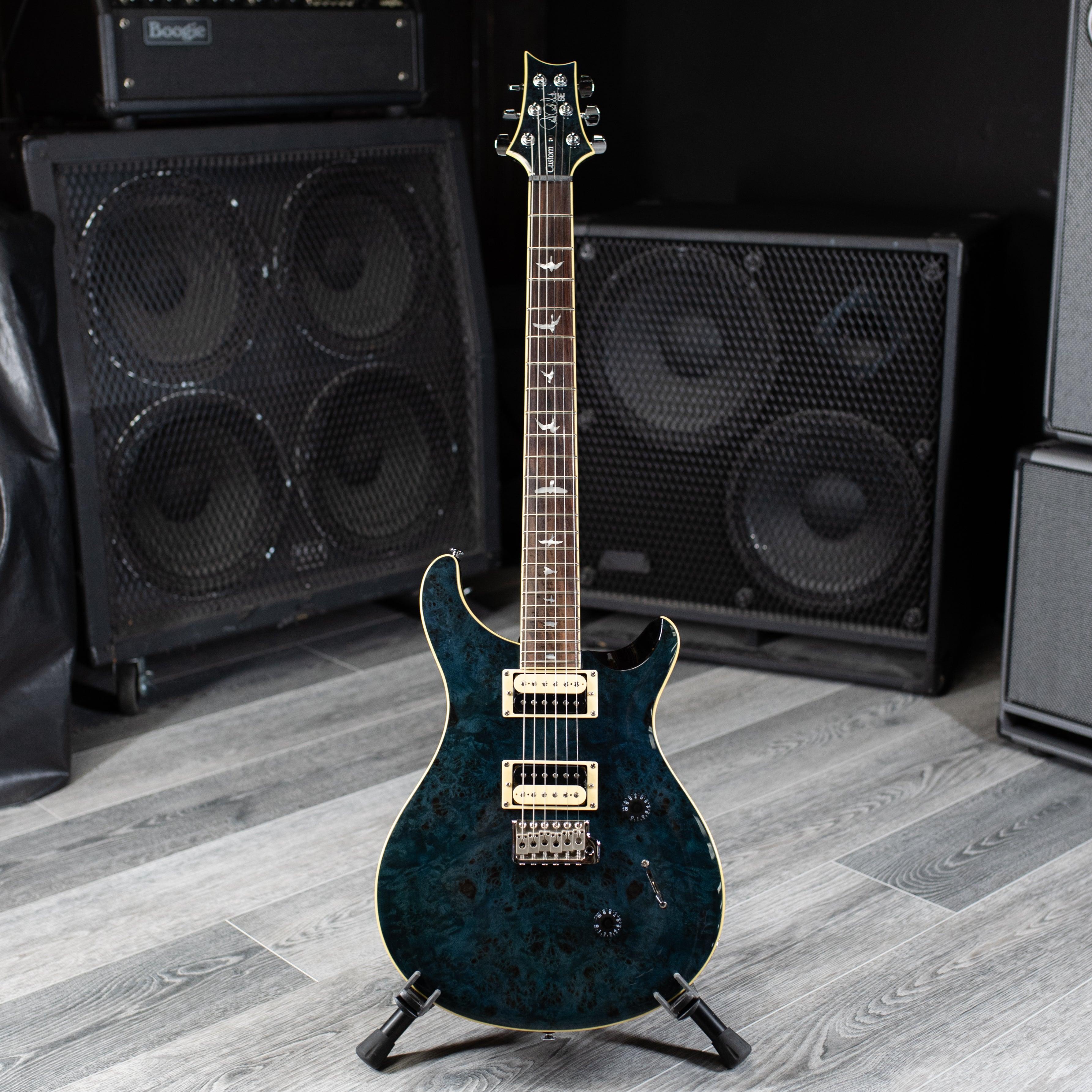 Prs se custom 24 on sale poplar burl whale blue